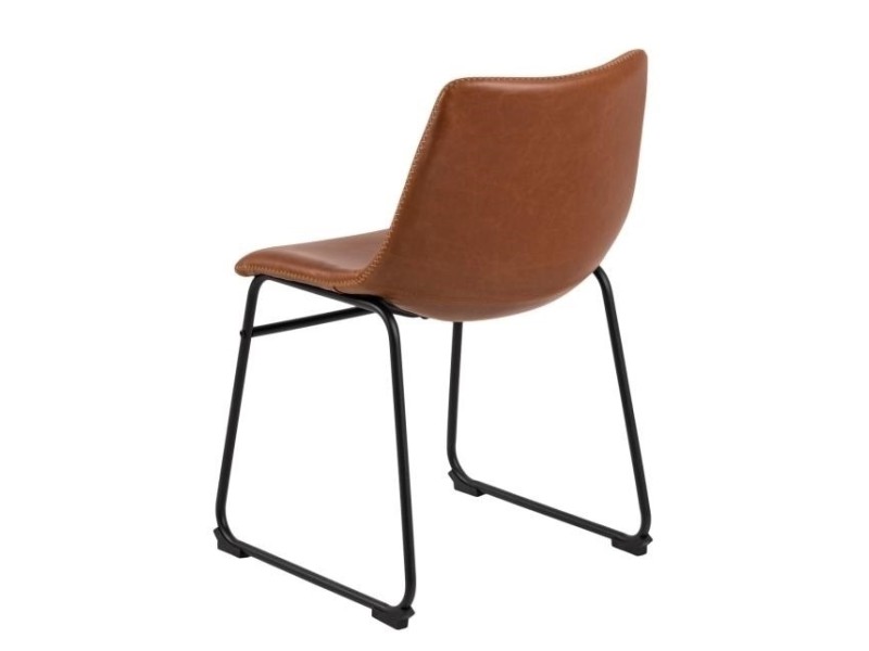 Krzesło Oregon brązowe PU - ACTONA